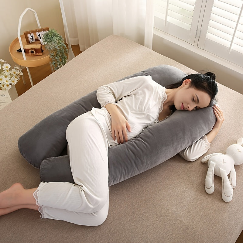 MumCloud | Washable Velvet-Covered U-Shaped Maternity Pillow