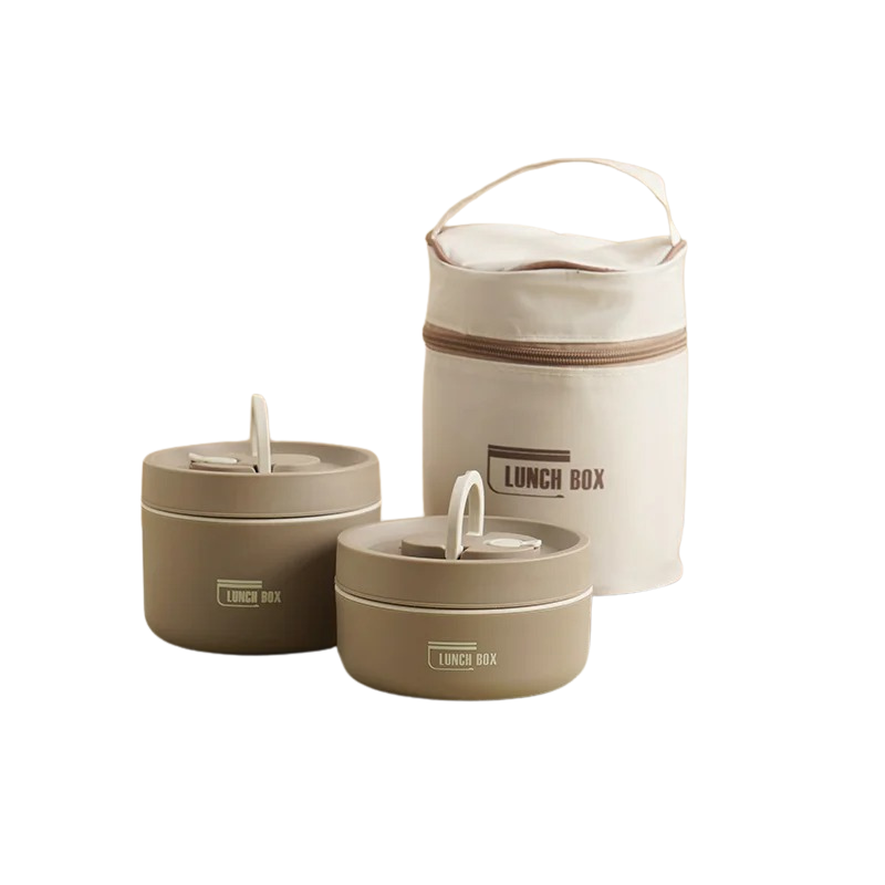 GourmetSafe | Insulated Stainless Steel Lunchbox Set