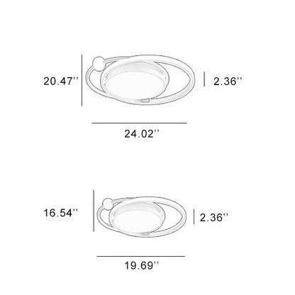 CircleLux | Nordic Round Circle LED Ceiling Light Flush Mounted