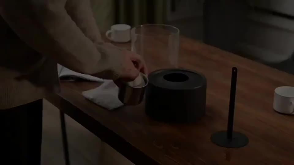 GlowRound | Round Tabletop Fireplace – Portable Ethanol Firelight