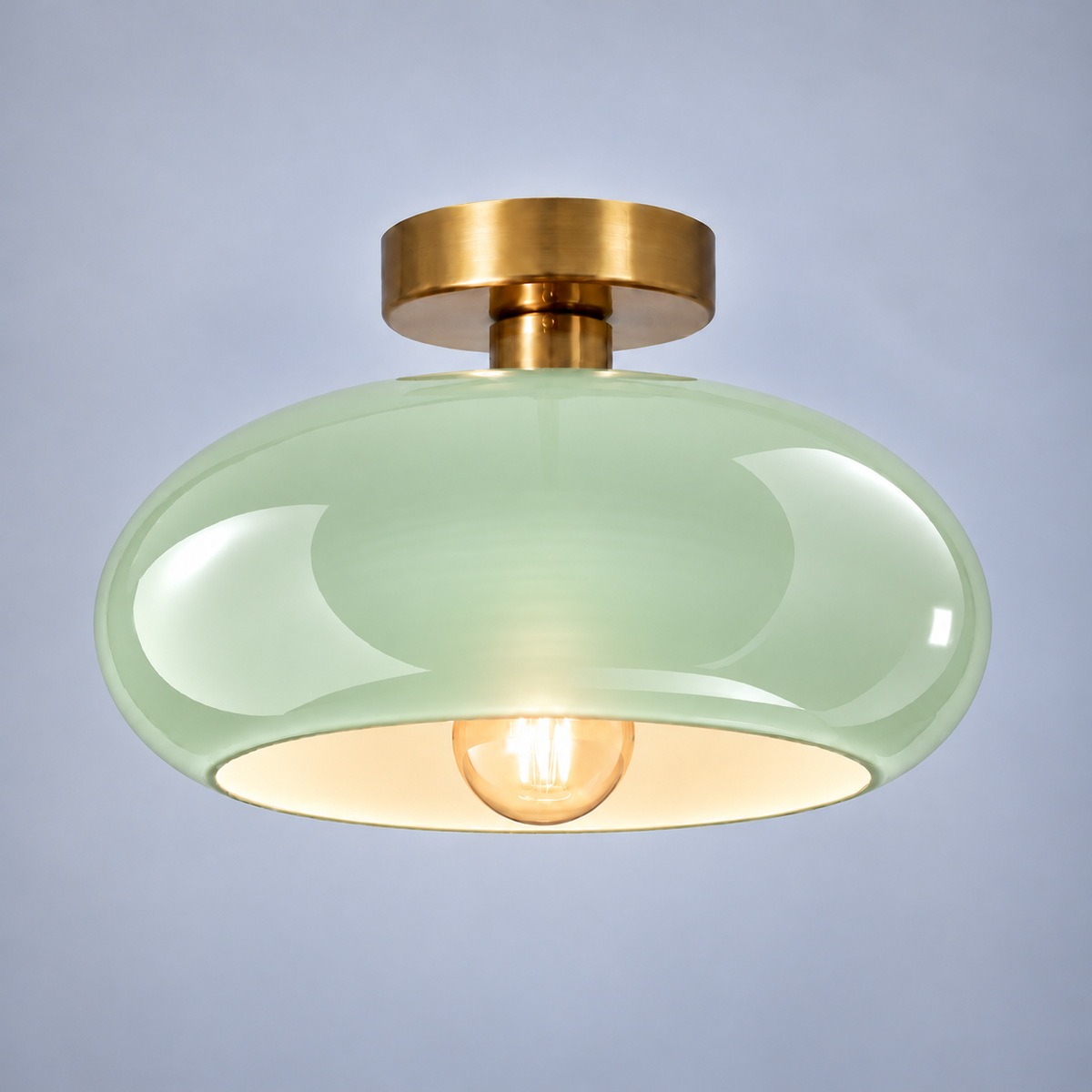 Tundris - Vintage Bowl Semi-Flush Ceiling Light