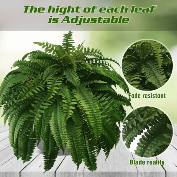 FernLuxe | UV-Resistant Artificial Boston Fern with 18 Fronds