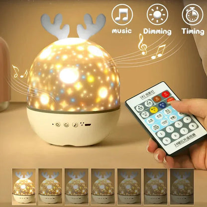 AntlerGlow | Soothing Night Lamp & Music Projector