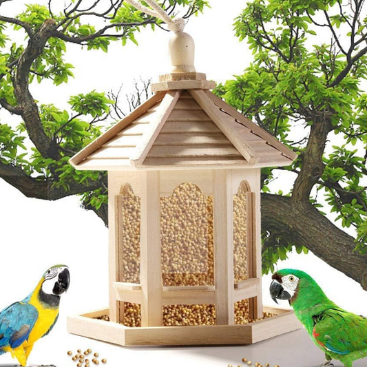 FeatherView | Wooden Transparent Household Birdhouse