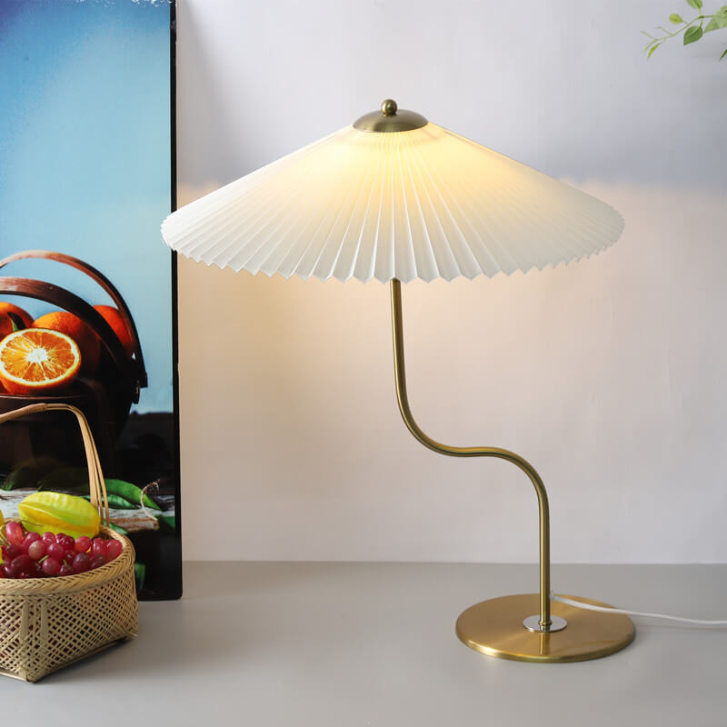 GlowDome | Elegant Table Lamp with Fabric Shade & 110V Connection