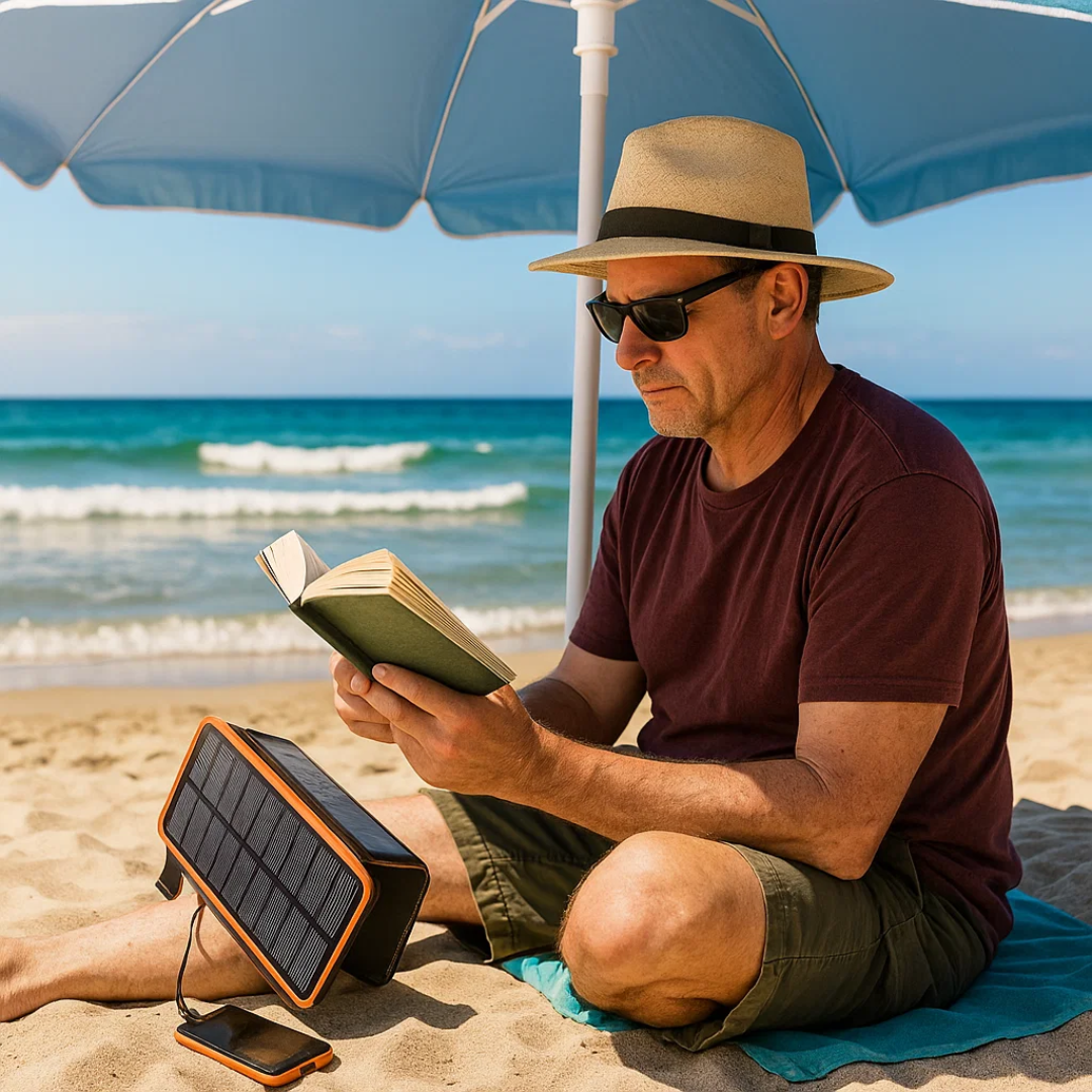 EcoCharge | High-Capacity Solar Power Bank for Ultimate Independence