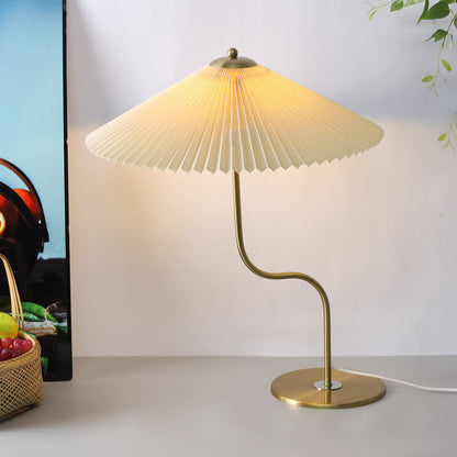 GlowDome | Elegant Table Lamp with Fabric Shade & 110V Connection