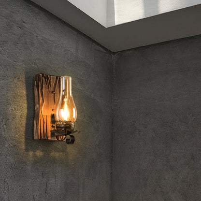 VintageHearth | Classic Wooden Wall Light