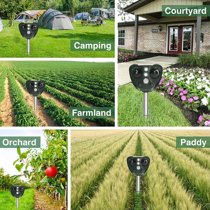 SafeYard | Animal-Friendly Repeller with 5 Modes & Large Range