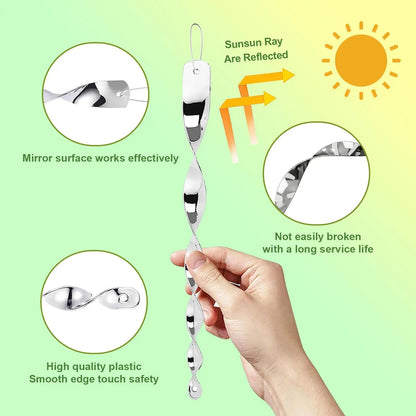 BirdTwist | Reflective Bird Deterrent Spiral Pole