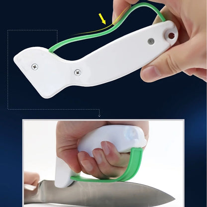 SliceTune | Compact Manual Knife Sharpener for Kitchen and Garden Tools