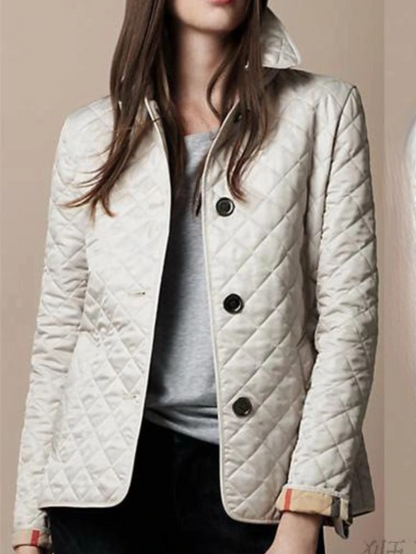 Variant image for Cozy Women's Quilted Jacket with Elegant Turned-Down Collar - Winter Essential-9