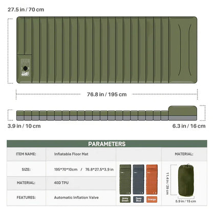 TrekRest | Portable Air Mattress with Foot Pump & Outdoor Comfort