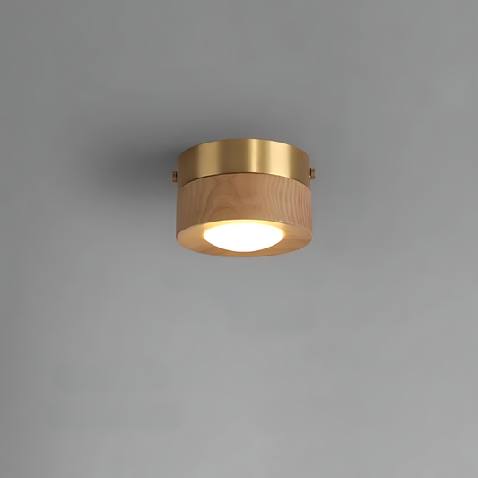 WoodAura | Walnut Ceiling Lamp with LED Spotlight