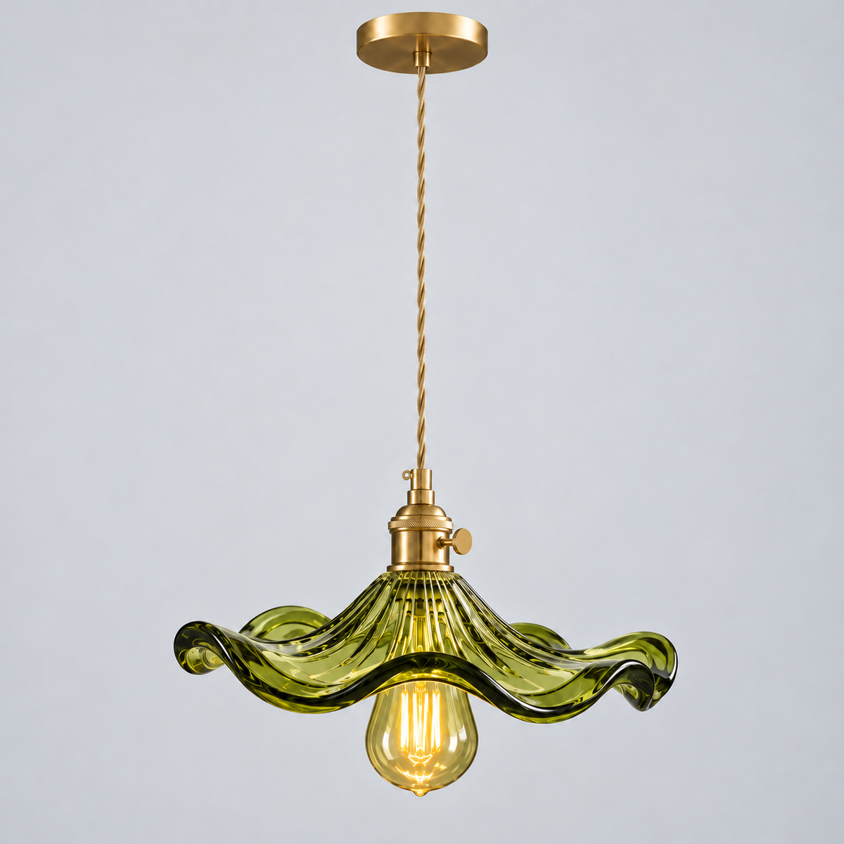 Lumistre - Fluted Flower Shade Ceiling Pendant Light10