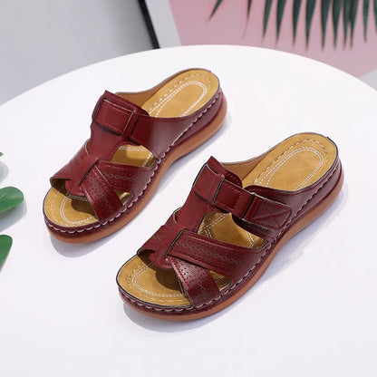 Evelyn | Orthopedic Leather Sandals with Strap Restraint