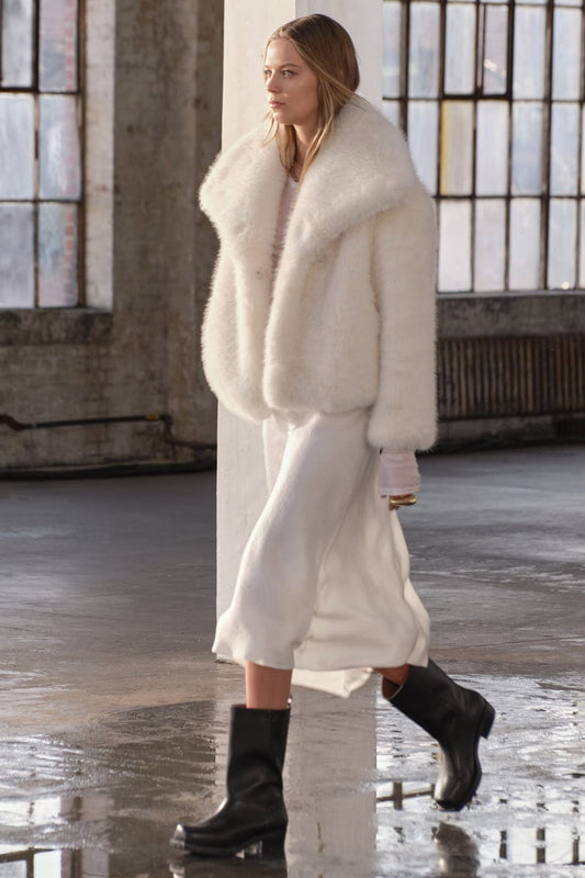 Hope - Women's Faux Fur Coat - Elegant Slim Fit Winter Coat for Cold Weather-2