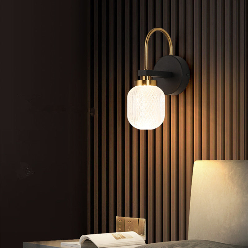 ModernLux | Stylish Black & Gold Wall Light