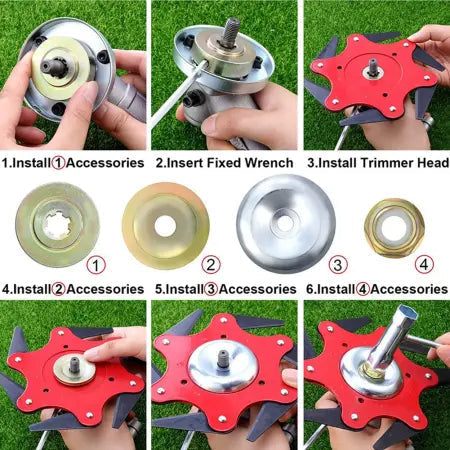 Trimmer Pro | Versatile Trimmer Head with 6 Blades