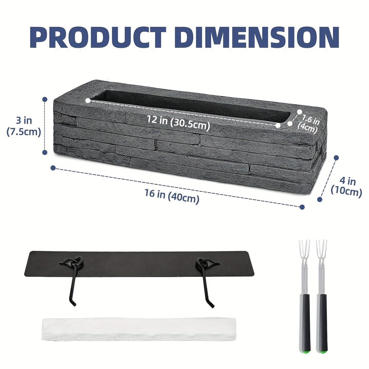LavaGlow | Tabletop Fireplace – Concrete Ethanol Firelight