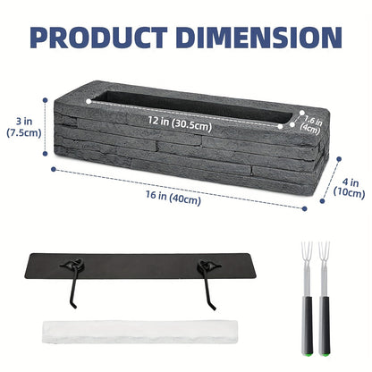LavaGlow | Tabletop Fireplace – Concrete Ethanol Firelight