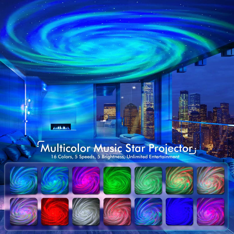 AuroraPulse | Interactive Starry Sky Projector