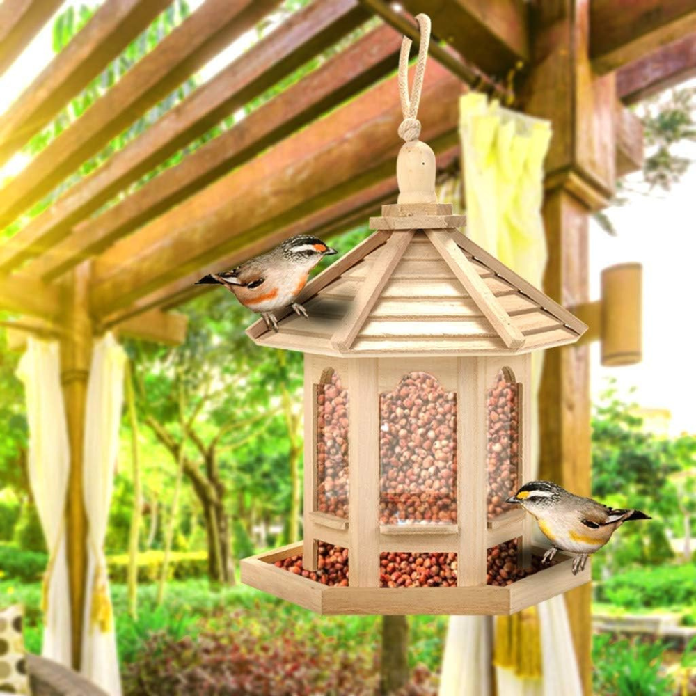 FeatherView | Wooden Transparent Household Birdhouse
