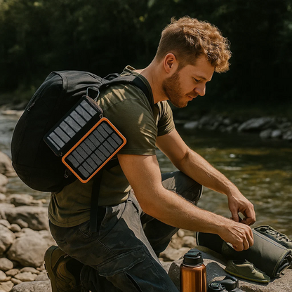 EcoCharge | High-Capacity Solar Power Bank for Ultimate Independence
