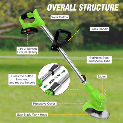 GeartTech | Powerful Electric Battery Operated Cordless Weed Eater