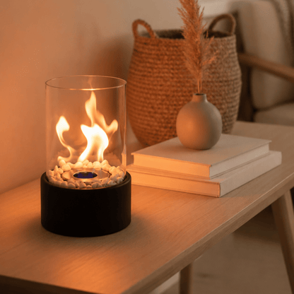 GlowEdge | Portable Glass Fireplace for Modern Indoor & Outdoor Ambience