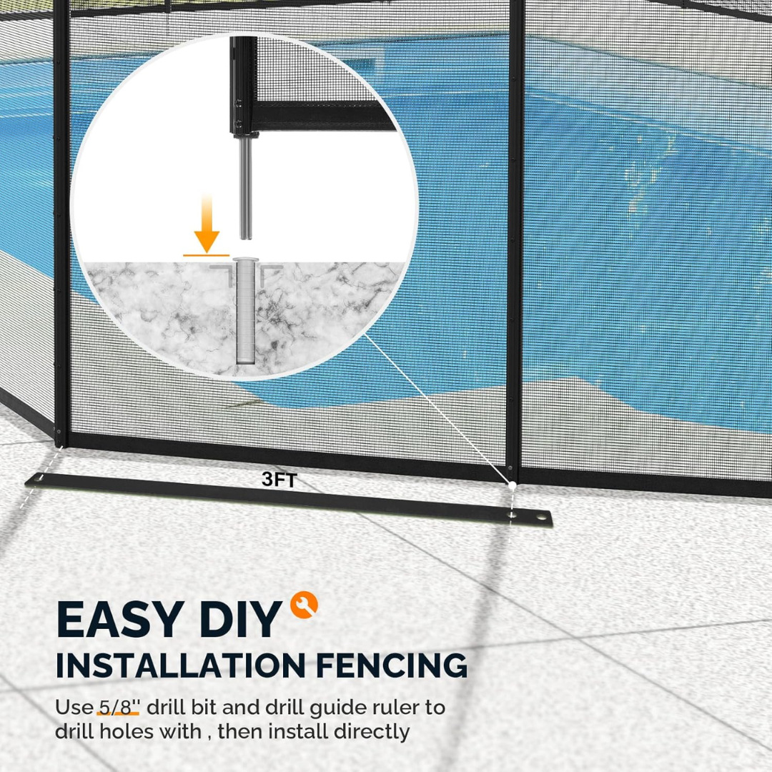 SafeSwim | Removable Safety Fence for Pools & Gardens