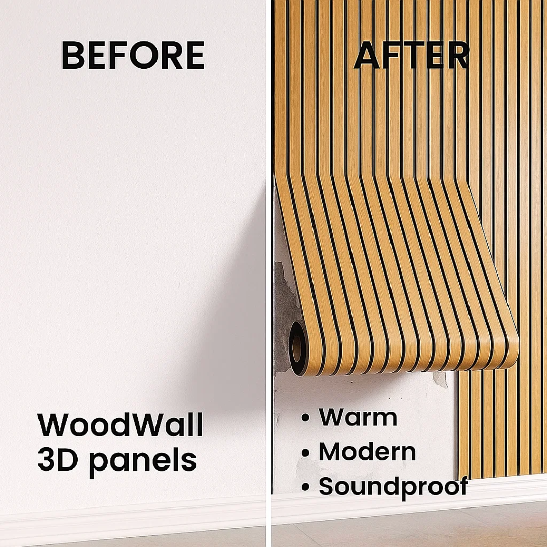 WoodWall | Self-Adhesive 3D Wall Panels with Wood Effect