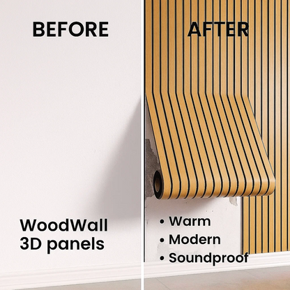 WoodWall | Self-Adhesive 3D Wall Panels with Wood Effect
