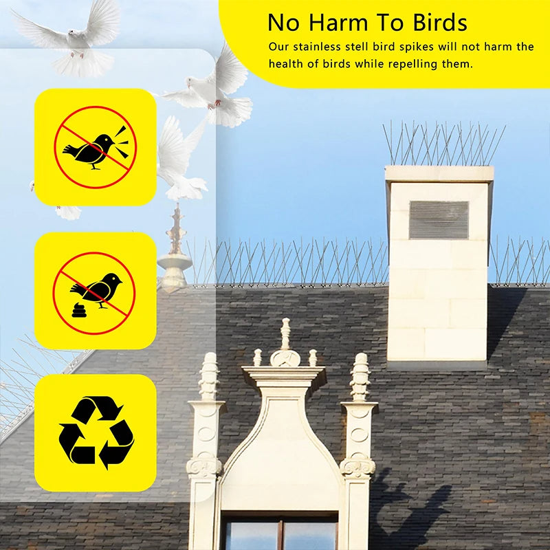 FeatherFence | Outdoor Stainless Steel Bird Spikes