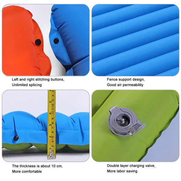 TrekRest | Portable Air Mattress with Foot Pump & Outdoor Comfort