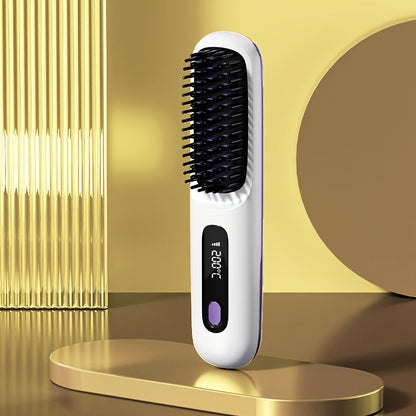 SleekMate | Portable Hair Straightening Comb – USB Rechargeable & Anti-Scald