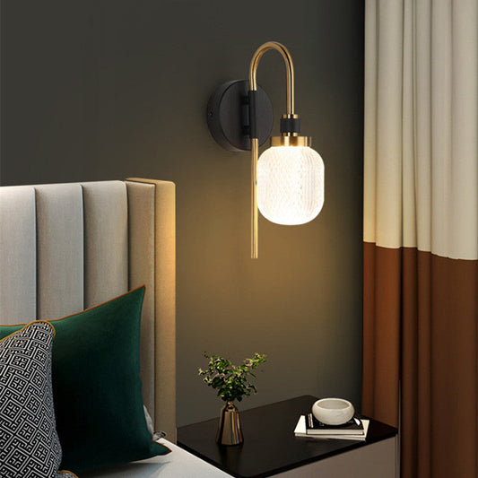 ModernLux | Stylish Black & Gold Wall Light