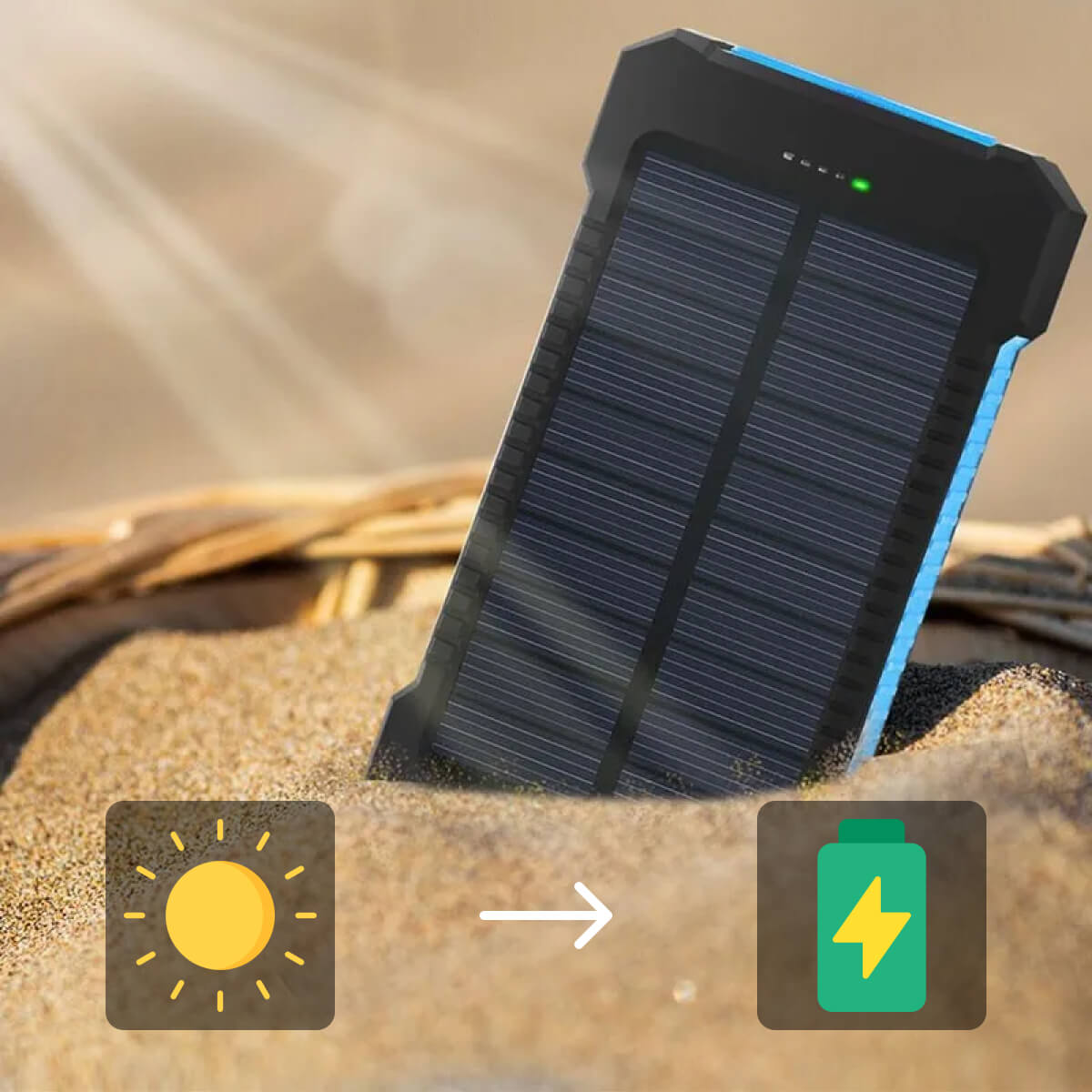 RayCharge | Solar Power Bank with 500,000mAh & Dual USB