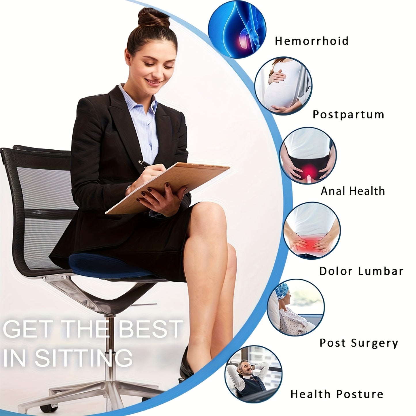 CoreEase | Orthopedic Donut Pillow for Office & Car