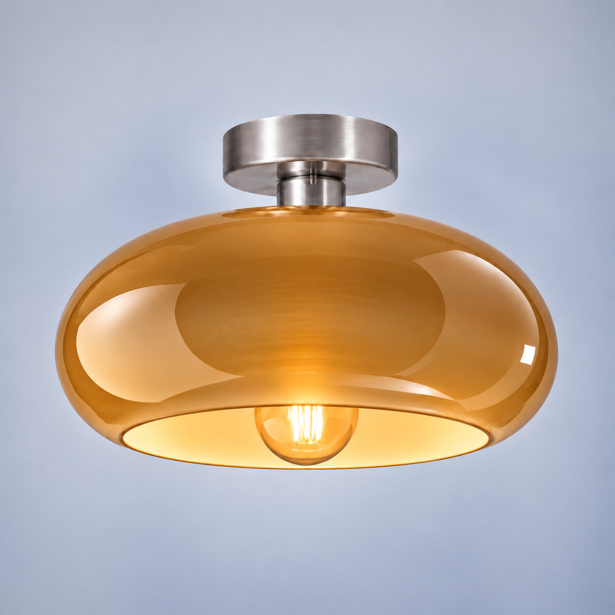 Tundris - Vintage Bowl Semi-Flush Ceiling Light