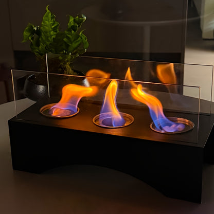 FlameLoom | Vintage Tabletop Fireplace – Real Ethanol Flames