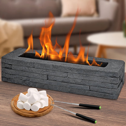 LavaGlow | Tabletop Fireplace – Concrete Ethanol Firelight