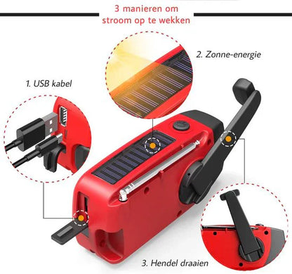 ReadyWave | Emergency Radio with Crank & Solar Panel