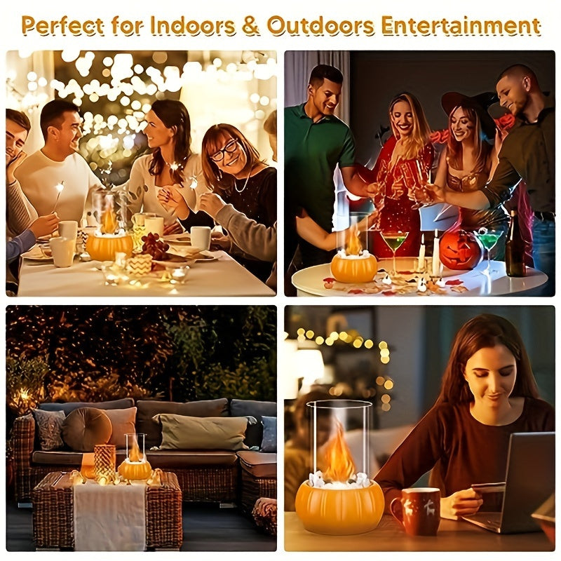 PumpkinFlame | Traditional Pumpkin-Shaped Tabletop Fireplace Smokeless