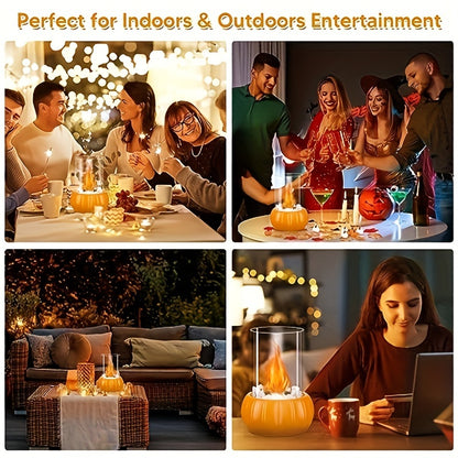 PumpkinFlame | Traditional Pumpkin-Shaped Tabletop Fireplace Smokeless