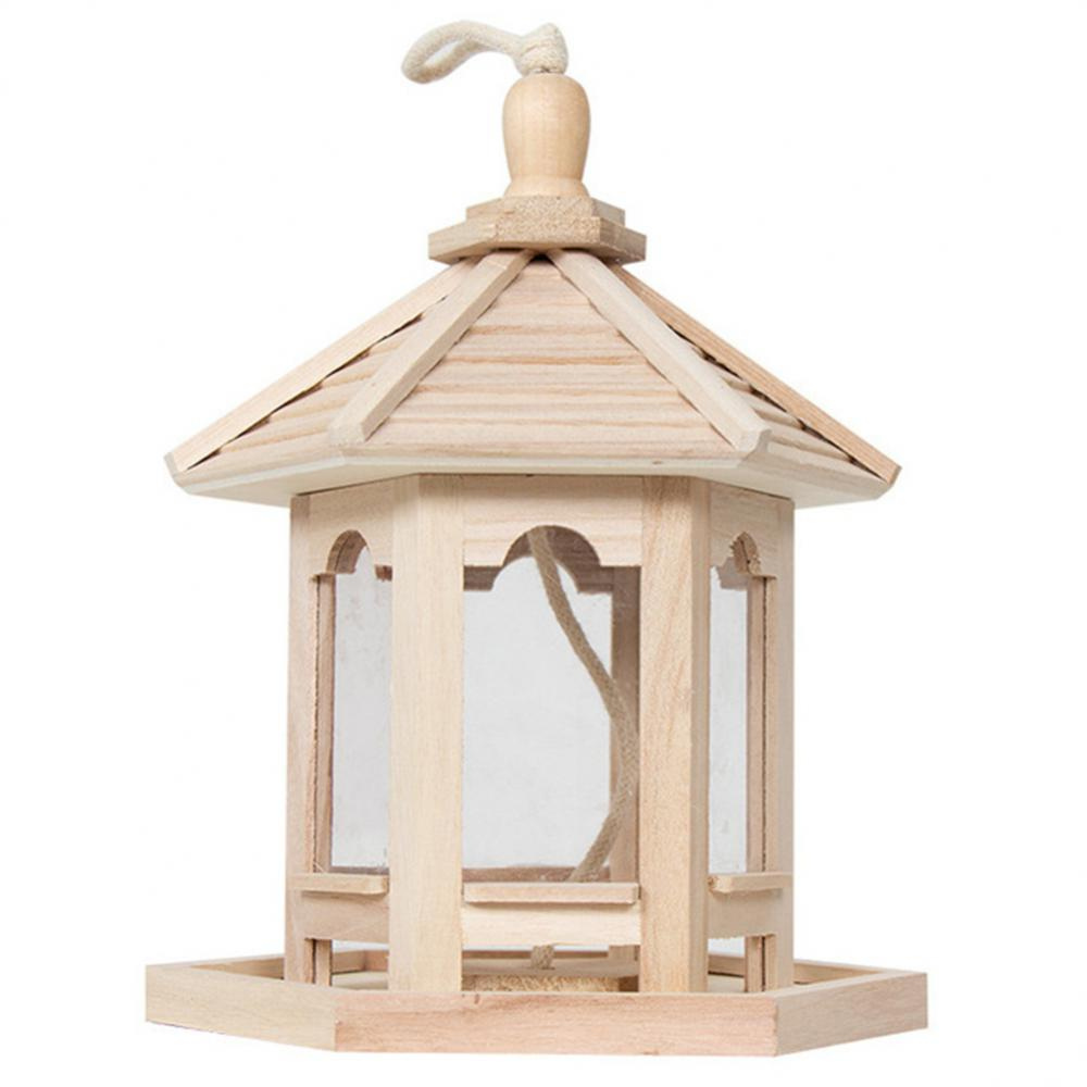 FeatherView | Wooden Transparent Household Birdhouse