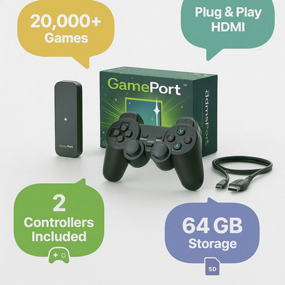 GamePort | Retro Gaming Console with 20,000 Classics
