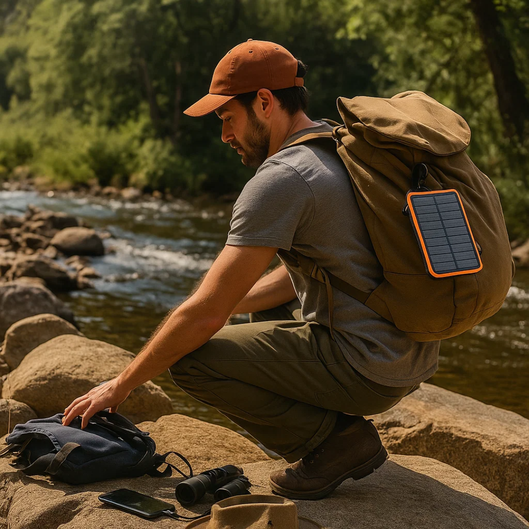 EcoCharge | High-Capacity Solar Power Bank for Ultimate Independence
