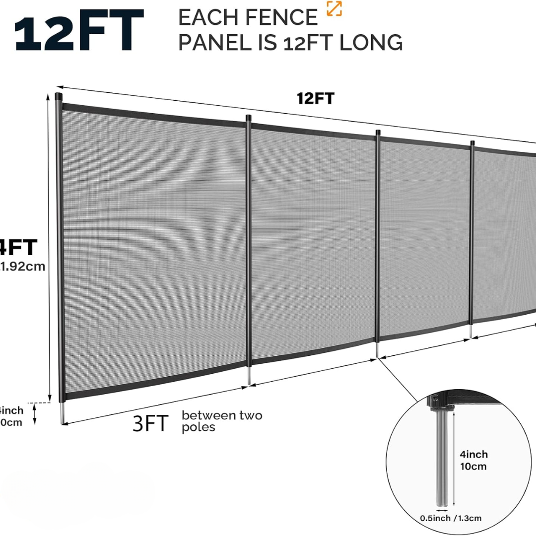SafeSwim | Removable Safety Fence for Pools & Gardens