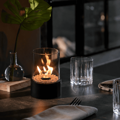 GlowEdge | Portable Glass Fireplace for Modern Indoor & Outdoor Ambience
